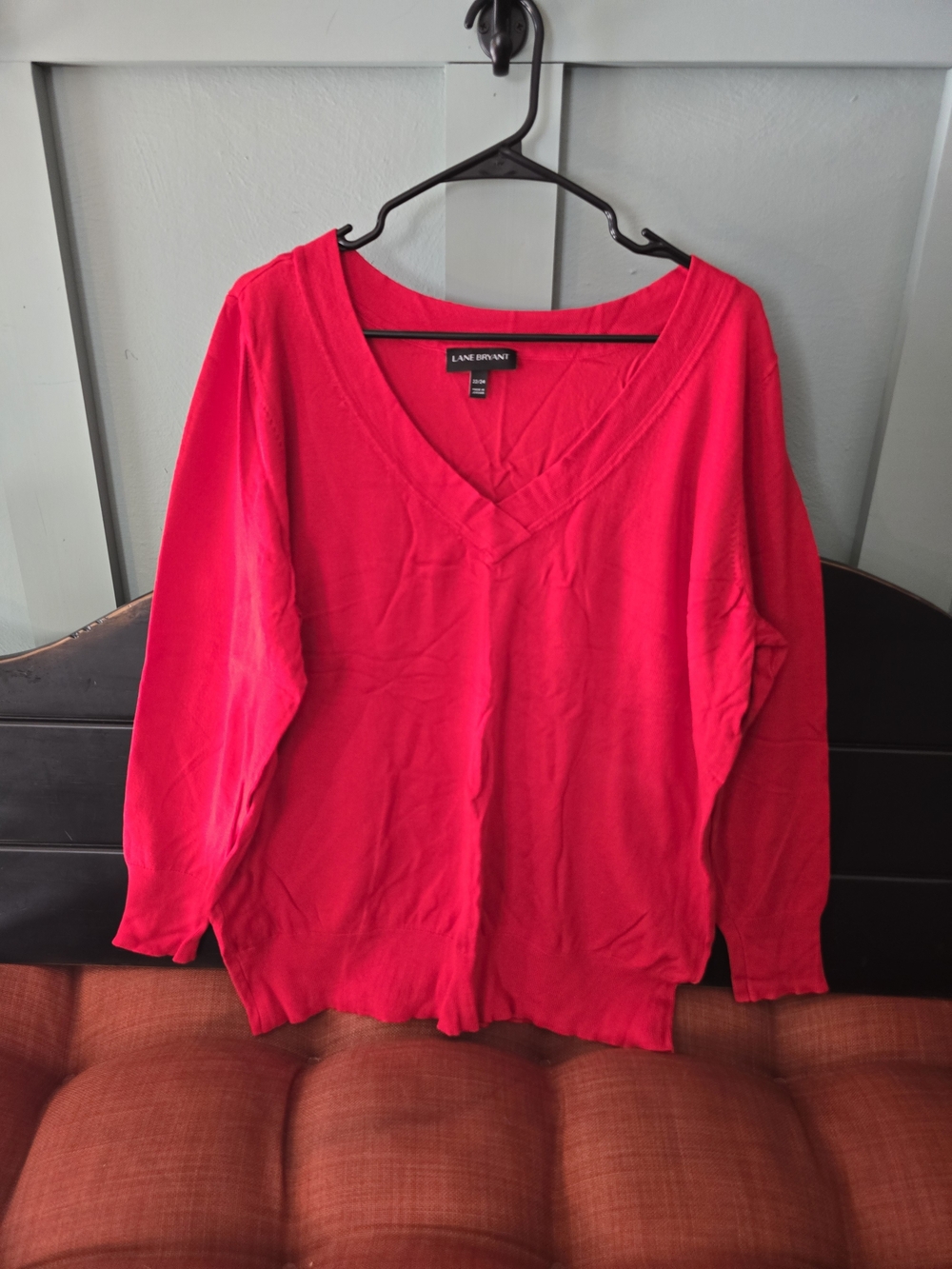 Lane Bryant Women's Long Sleeve Sweater Red Size 22/24